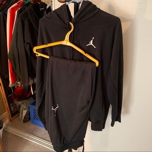 Jordan brand matching sweat suit top and bottom